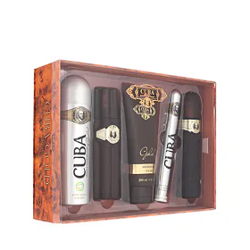 Cuba Gold Set cadou EDT 100 ml + aftershave 100 ml + gel de duș 200 ml + deodorant 200 ml + EDT 35 m