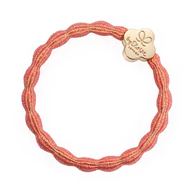 By Eloise London Metallic Gold Quatrefoil Elastice de păr pentru femei