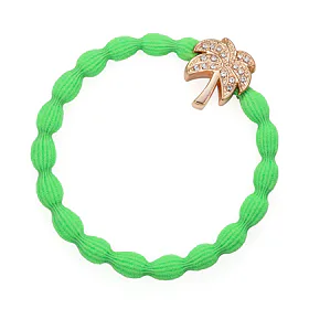 By Eloise London Gold Bling Palm Tree Elastice de păr pentru femei